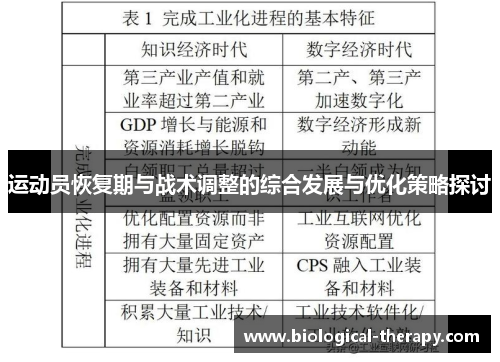 运动员恢复期与战术调整的综合发展与优化策略探讨